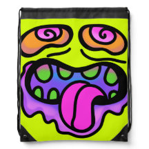 Zombie Monster amarelo brilhante Gom Drastring Bag