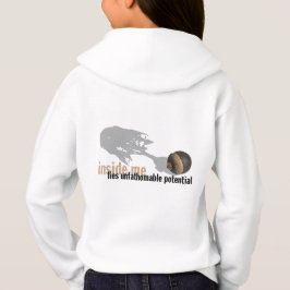 "backprint incompreensível do HOODIE" das meninas