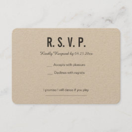 BACKSIDED com cartão RSVP geométrico Casamento