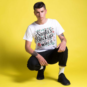 Backup de papais noeis Camisetas de Natal da Fam