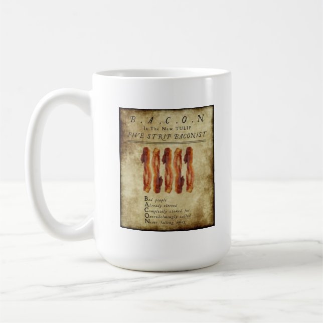 BACON: É a TULIPA nova - caneca de café (Esquerda)