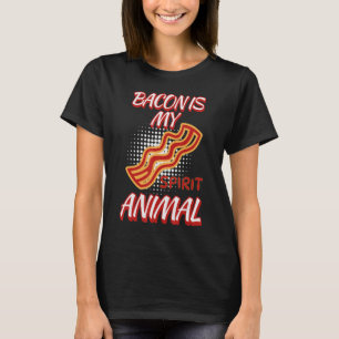 Bacon é o meu espírito humor animal camisa bacon l
