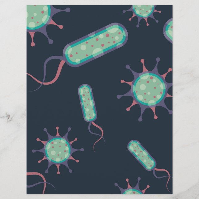 Bactérias ao microscópio (Frente)
