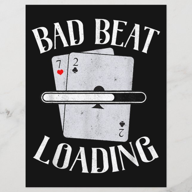 Bad Beat Loading Texas Holdem Casino Engraçado Pok (Frente)
