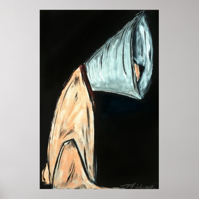 Bad Day, dog in cone poster (Frente)