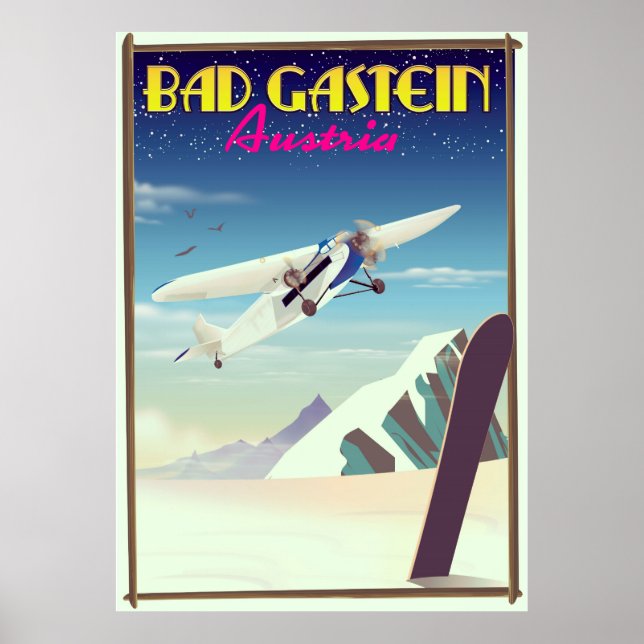 Bad Gastein Austria Snowboard poster (Frente)