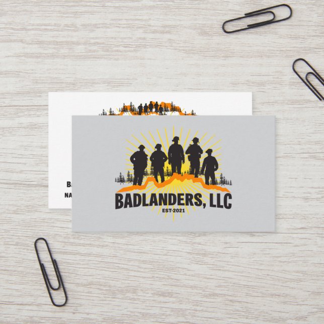 Badlanders LLC Cartão de visita (Frente/Verso In Situ)