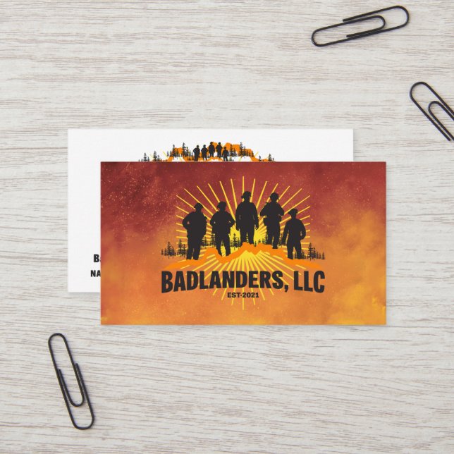 Badlanders LLC Cartão de visita (Frente/Verso In Situ)