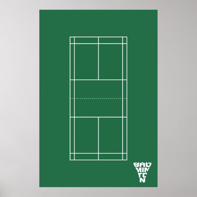 Badminton Court Poster (Frente)