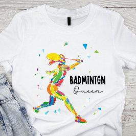Badminton Queen Abstract Athlete Colorful Sports