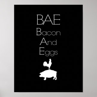 BAE 0 Bacon e Poster de Ovos