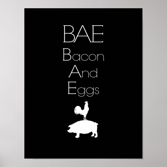BAE 0 Bacon e Poster de Ovos (Frente)