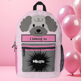 Bag Buddy Poodle Dog Mochila Personalizada