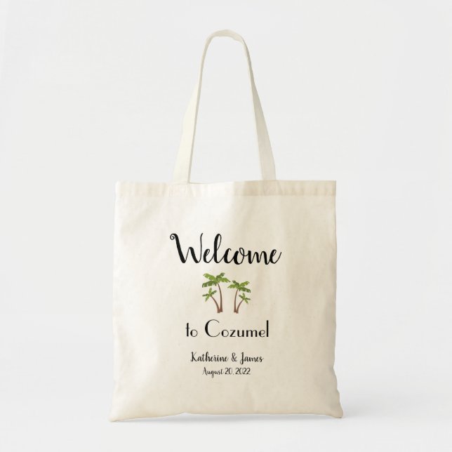 Bag de Boas-vindas, Bolsa de Casamento de Destino  (Frente)