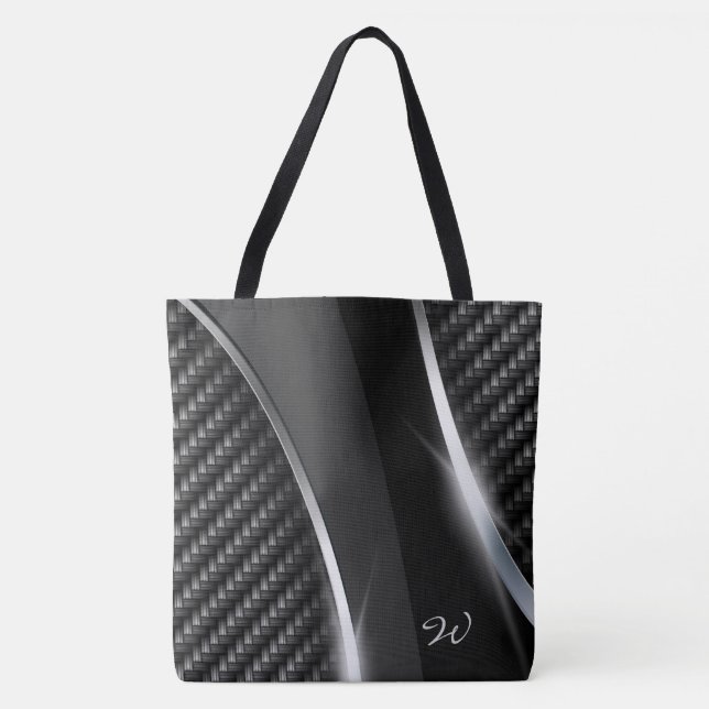 Bag de Tote All-Over-Impressão de Fibra de Carbono (Frente)