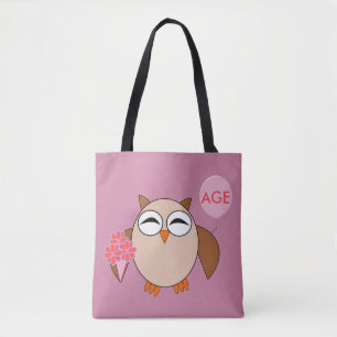 Bag de Tote de Aniversário com Idade Personalizada