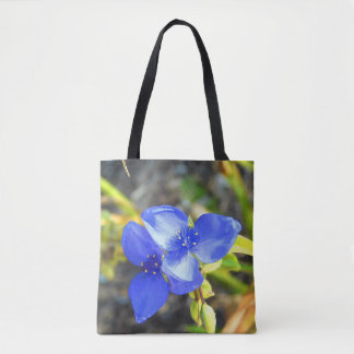 Bag de Tote de Flor Azul