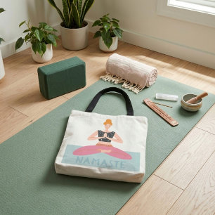 Bag de Tote de Grama de Ilustração do Namaste