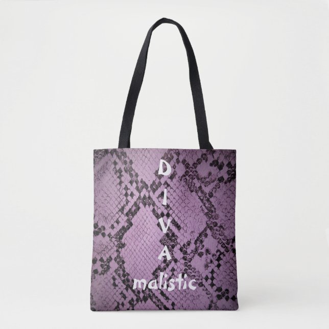 Bag de Tote de Snakeskin Roxo DIVAmalístico (Frente)