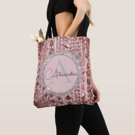 Bag de Tote do Miçanga Blush de Rosa de Chic