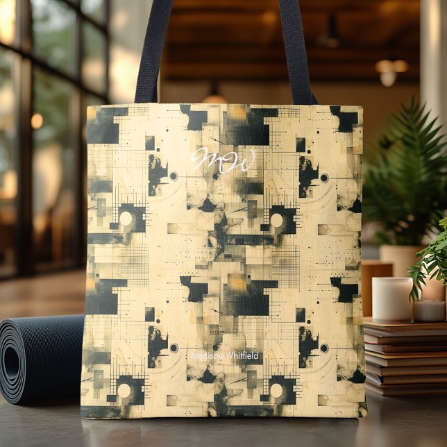 Bag de Tote Personalizada do Abstrato Beige sofist (Criador carregado)