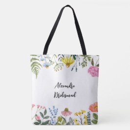 Bag Floral Bridesmaid Tote Personalizada