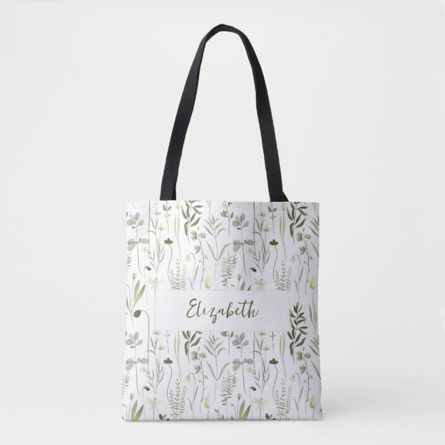 Bag Floral Bridesmaid Tote Personalizada (Frente)