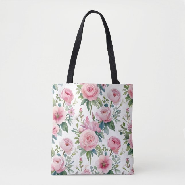 👜 Bag Floral Tote Elegante - Na moda e versátil (Frente)