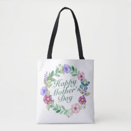 Bag Floral Wreath Tote do Dia de as mães Elegante 