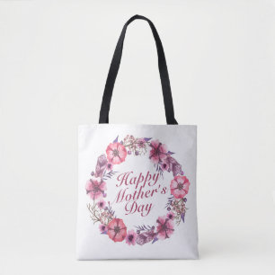Bag Floral Wreath Tote do Dia de as mães Elegante