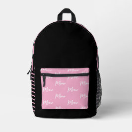 Bag "Meow" preto-branco e rosa - Bag Diário das Ra