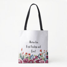 Bag Tote Personalizada Floral Best Bridesmaid