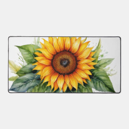 bagaço de água e girassol folheto desenhado à mão