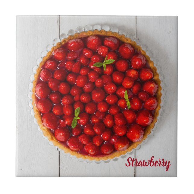 Bagaço de morango com hortelã em madeira branca (Frente)