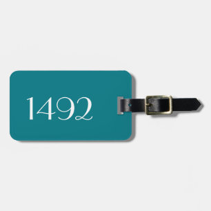 Bagagem 1492 Etiqueta de bagagens com correia de couro