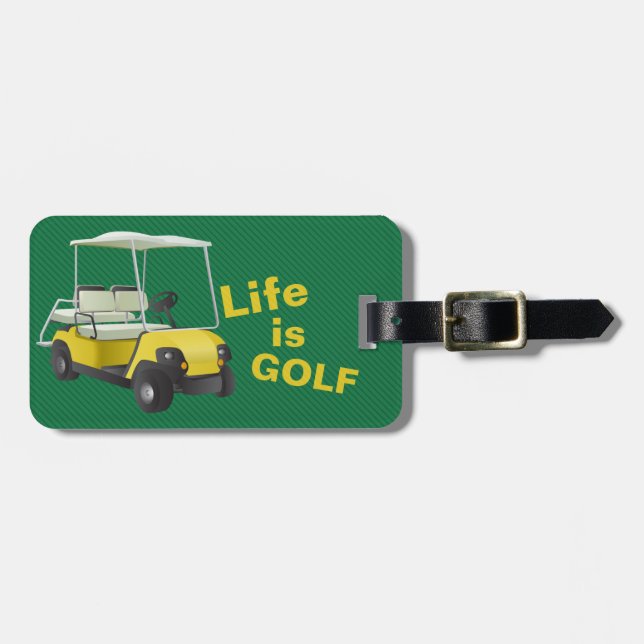 Bagagem A vida é uma etiqueta personalizada do carrinho de (Frente Horizontal)