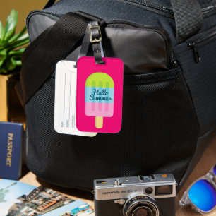 Bagagem Alô Etiqueta de viagem de picolé de Verão