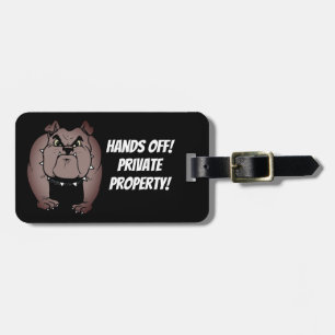 Bagagem Aviso do Bulldog Etiqueta de bagagens com correia
