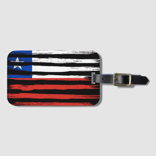 Bagagem Bandeira Americana Personalizada | Etiqueta de bag (Frente Horizontal)