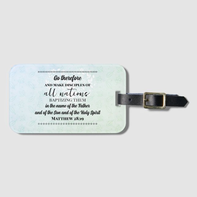 Bagagem Bíblia de viagem da etiqueta de bagagens (Frente Horizontal)