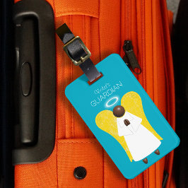 Bagagem Black Guardian Angel, (frente e verso) Etiqueta de