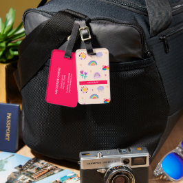 Bagagem Blooms personalizados e Rainbows Etiqueta de bagag