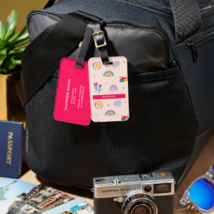 Bagagem Blooms personalizados e Rainbows Etiqueta de bagag