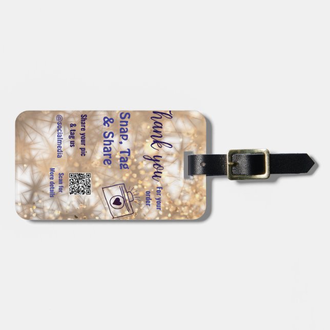 Bagagem Compartilhamento de etiqueta Snap mídia social q r (Frente Horizontal)