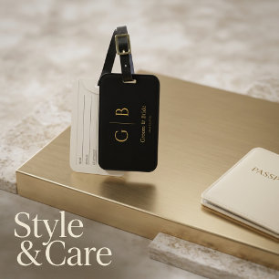 Bagagem Elegante Etiqueta de Casamento Personalizada em Do