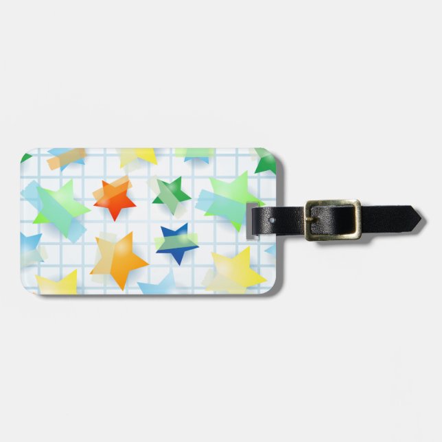 Bagagem Estrelas de papel, etiqueta (Frente Horizontal)