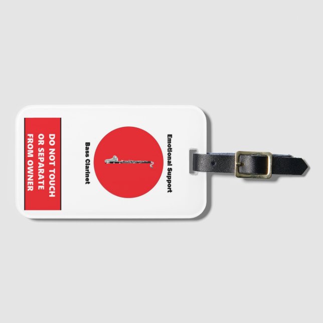 Bagagem Etiqueta Clarinet de Bass (Frente Horizontal)