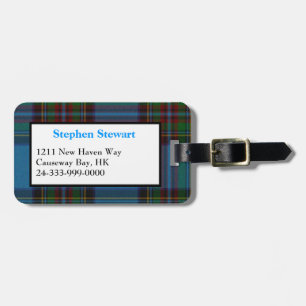 Bagagem Etiqueta Colorida de Xadrez Stewart Tartan
