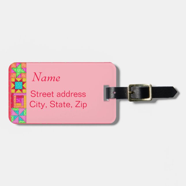 Bagagem Etiqueta da máquina de costura ou de bagagens com  (Frente Horizontal)