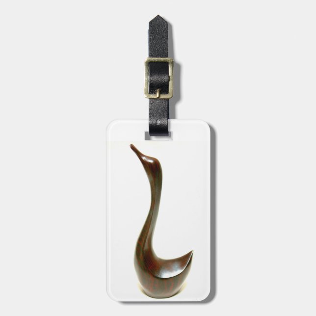 Bagagem etiqueta de ave esculpida (Frente Vertical)